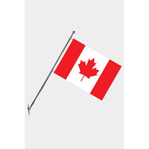 Ensemble de mât de drapeau télescopique pour drapeaux et bannières, fabriqué en polyester durable avec des graphiques imprimés numériquement, pour le Canada - Product Image 1