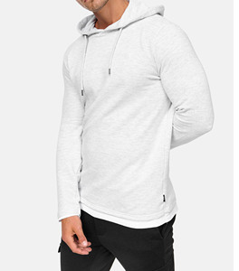 เสื้อสวมหัวผ้าฝ้าย100% มีฮู้ดสำหรับผู้ชายเสื้อมีฮู้ดสไตล์สตรีทแวร์สีพื้น400GSM พัฟออกแบบได้เองโลโก้เรียบง่าย - Product Image 4