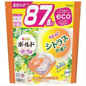 P&G Bold 4D Mega Jumbo Refill 87pcs Citrus & Verbena Scent Gel <b>Balls</b> <b>Laundry</b> Product - Product Image 1