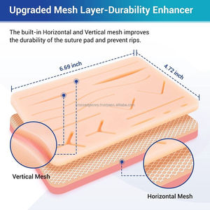 Coussinet de suture en silicone sans plaies avec maille incurvée pour la formation des étudiants Logo personnalisé peau à pratiquer la suture - Product Image 6