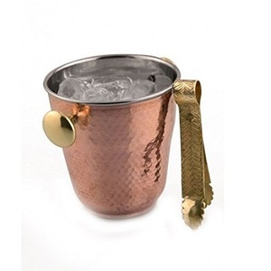 Cubo de almacenamiento de hielo de cobre martillado con forma y tamaño personalizados de calidad superior Cubo de hielo al precio más bajo - Product Image 5