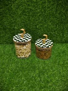 2026 Customized New Handmade Resin Jar Mother Pearl Transparent Tabletop Container <b>Cover</b> for Fruit Storage <b>Table</b> Decoration - Product Image 2