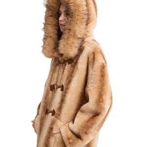 Nouvelle veste d'hiver pour femmes en coton avec doublure en fourrure, col en fourrure, taille ajustable, parka longue à capuche, taille plus M-6XL - Product Image 2