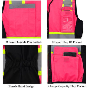 Breathable Windproof Fluorescent Vest-Outer Wear Casual Washed Design Ensures Comfort Durability Maximum Visibility Site - Product Image 4