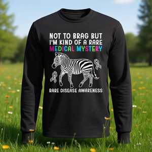 Camiseta Moderna de Manga Larga con Diseño Pequeño para Niños, Orgulloso Guerrero Luchador Contra Enfermedades Raras en el Día de las Enfermedades Raras - Product Image 3