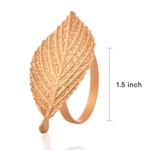 Porte-serviettes en feuille d'or de qualité supérieure pour mariage, réception, buffet, hôtel, restaurant et idée de présentation de table de luxe en provenance d'Inde - Product Image 4