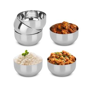 Bol en acier inoxydable élégant fabriqué à la main en Inde pour l'arrangement de collations à la maison, le service de table d'hôtel, les célébrations, les rassemblements, en vrac - Product Image 3