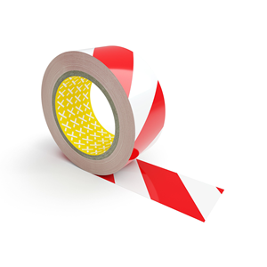 Vector Cinta de Marcado de Suelo, autoadhesiva, 50m x 100mm, Rojo-Blanco - LGV100-RW - Product Image 1