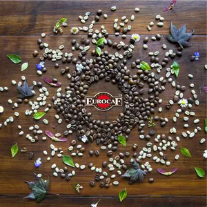 Roasted coffee beans blend GOLD 100% ARABICA EUROCAF sweet coffee