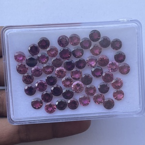 6mm 8mm 10mm naturel Rubellite rose Tourmaline pierre à facettes ronde brillante coupe calibrée pierre précieuse en vrac bricolage pour bijoux fins - Product Image 2