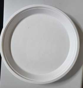 Assiettes à dîner rondes en bagasse de luxe de 9 pouces Vaisselle jetable en fibre de canne à sucre écologique pour restaurants - Product Image 1