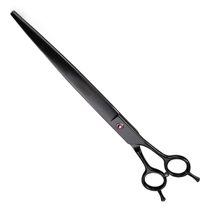 Elegantes tijeras de aseo para mascotas de acero inoxidable negro, Gancho Doble, mango de corte de pelo, herramientas de aseo de alta calidad - Product Image 4