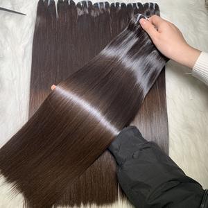 Les meilleurs extensions de cheveux vietnamiens vente en gros de paquets trame os droit grand stock cheveux vierges de qualité supérieure 100% cheveux Remy - Product Image 3