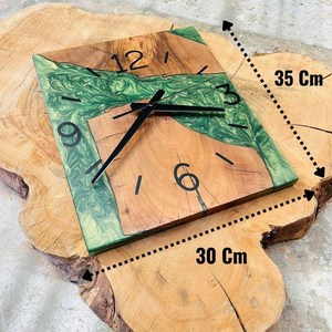 Handcrafted Epoxy Resin Quartz Needle Display <b>Modern</b> Decorative <b>Wall</b> <b>Clock</b> for Interior Decoration - Product Image 2