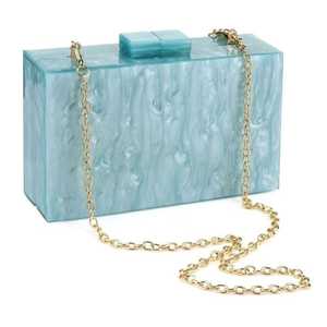 Antiguo mediados de siglo de lujo para mujer noche Boda nupcial ducha bolso de mano bolso de resina con decoración de perlas - Product Image 3