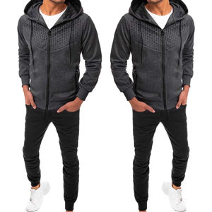Vente chaude dernière conception hommes polaire survêtement vêtements d'hiver en polyester motif solide - Product Image 6