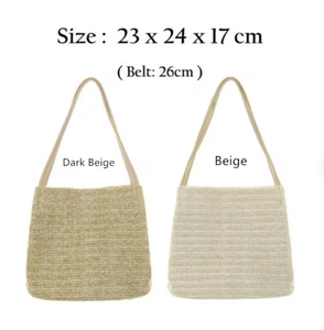 Bolsas de paja grandes, bolsos de viaje tejidos hechos a mano, bolsas de playa de macramé de compras, directo del proveedor indio - Product Image 1