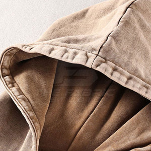 Sweat à capuche d'hiver de haute qualité en coton 100% avec effet délavé, tissu polaire, coutures durables, coupe régulière confortable, séchage rapide, respectueux de l'environnement - Product Image 6