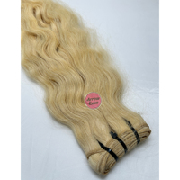 Extensions de cheveux indiens bouclés blonds 613 décolorés, grade 10A, double trame machine, doux et brillants, qualité supérieure
