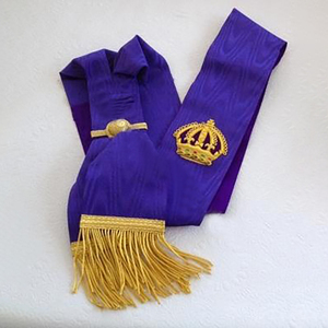 Faja de Cruz Azul de Constantino con corona, fajas masónicas de alta calidad con diseño 3D, superventas, fajas bordadas de gran oferta - Product Image 2