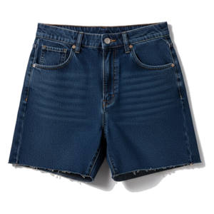 Shorts de mezclilla de algodón para hombre, corte relajado, para el día a día, cómodos para clima cálido, con un look moderno y urbano. - Product Image 1
