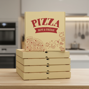 Boîte à pizza en kraft écologique, emballage alimentaire recyclable et biodégradable pour les restaurants et les pizzerias - Product Image 2