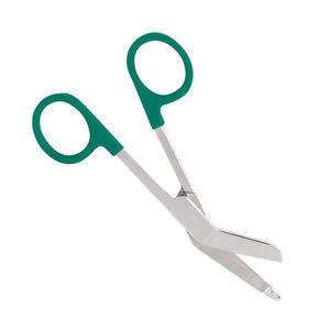 Tijeras para Vendajes de Acero Inoxidable de Buena Calidad, con Empuñadura de Plástico Verde, Diseño Profesional para Uso Quirúrgico - Product Image 1