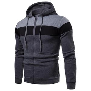 Ensemble sweat à capuche et pantalon à fermeture éclair pour hommes de marque à la mode vêtements de sport décontractés pour la course d'hiver Position du logo avant - Product Image 4