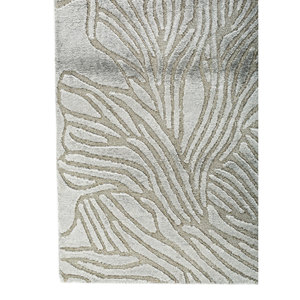 Tapis en soie de bambou et Zari noué à la main bleu azalée, motif floral classique, grand rectangle, tapis de salon pour usage domestique Aibz-1041 - Product Image 4