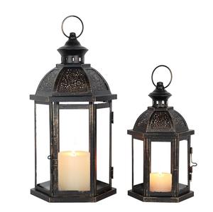 Wholesale Modern Iron Eco-friendly Handmade <b>Candle</b> <b>Holder</b> <b>Lantern</b> Christmas Home Decoration with Festive Ornament - Product Image 3