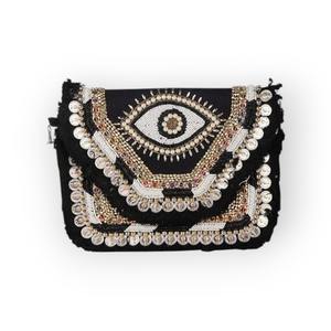 Bolso de Mano de Yute con Diseño de Ojo Turco, Duradero, Moderno y con Cuentas Hechas a Mano para Mujer - Product Image 2
