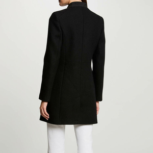 Última Colección: Abrigo Largo de Lana Tejida para Mujer, Estilo Vintage, Teñido Liso, Relleno Transpirable, Cierre con Cinturón, Abrigo de Invierno - Product Image 5