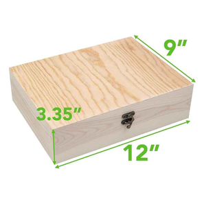 Best Nautical Style Wooden Pine <b>Jewelry</b> Storage <b>Box</b> 12\" X 9\" X 3.35\" <b>Hinged</b> Lid Home Decorative Item Crafts Storage - Product Image 5