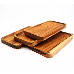 Sous-verres en bois naturel de haute qualité, sous-verres rectangulaires en bois de fabrication indienne - Product Image 3