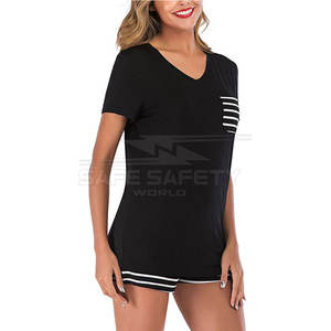 Conjunto corto de alta calidad para mujer, logotipo personalizado, camisetas para mujer, conjunto de pantalones cortos para venta en línea - Product Image 3