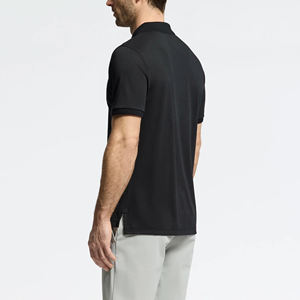 Venta al por mayor 100% algodón cremallera Polo camiseta para hombres de gran tamaño personalizado serigrafiado troncos transpirable hip hop Polo camiseta para hombres - Product Image 3