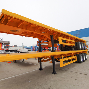 รถพ่วงพื้นเรียบบรรทุกตู้คอนเทนเนอร์เหล็ก 3 เพลา ขนาด 40 ฟุต ผลิตตามสั่งจากโรงงานจีน พร้อมยาง 12R22.5 - Product Image 2