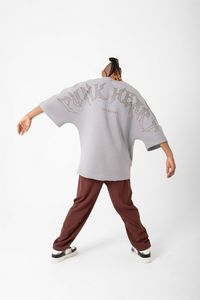 Camiseta con estampado de pantalla para hombre, prenda de vestir, de gran tamaño, 100% algodón, con logotipo personalizado, estilo urbano e informal, venta al por mayor, 2023 - Product Image 2