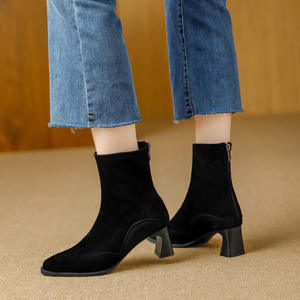 Zapatos de Tacón Alto con Plataforma para Mujer, Zapatos de Gamuza con Punta en Pico, Cómodos y Acolchados para Usar Todo el Día - Product Image 2