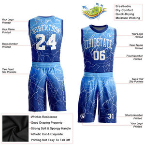 Ropa Deportiva Sublimada Personalizada OEM, Pantalones Cortos de Baloncesto, Conjunto de Uniforme de Baloncesto Reversible para Hombre, Niño y Joven - Product Image 2