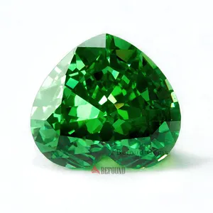 Befound, драгоценные камни 6a, цирконий, алмазный камень в форме сердца, 10x10 мм, зеленый кубический цирконий, распродажа