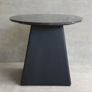 Table basse moderne de 60 cm pour salon TT68254 avec pied en fer et plateau en pierre décorative - Product Image 4