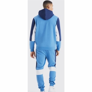 Chándal de otoño para hombre de calidad superior, chándal para correr, logotipo personalizado impreso, Sudadera con capucha de lana de algodón 100%, patrón sólido completamente - Product Image 2