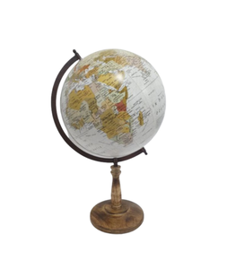 Antique inspired handcrafted <b>metal</b> globe decor ideal for upscale interiors office tables or artistic display <b>corners</b> - Product Image 5