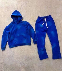 Conjunto Deportivo Vintage Personalizado con Cremallera, Sudadera con Capucha y Pantalones Deportivos de Pierna Recta y Corte Acampanado para Hombre - Product Image 4