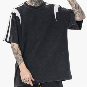 T-shirts surdimensionnés de qualité supérieure pour hommes, imprimés, col rond, streetwear, coton, t-shirt surdimensionné lourd pour hommes - Product Image 1