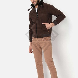 L'usine fournit directement une veste en cuir suédé pour hommes de taille XL Veste en daim Cowboy en laine intérieure respirante et lourde - Product Image 4