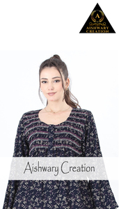 Vestido Midi tipo túnica elegante con patrón geométrico bordado tradicional para mujer, 100% algodón, ajuste Regular, transpirable, sostenible - Product Image 2