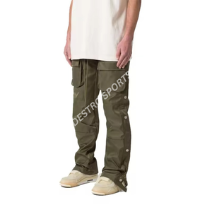 New Unisex <b>Cargo</b> Pants Regular Fit Straight Style Solid Color <b>Work</b> Wear Joggers Canvas Softshell Waterproof Breathable Casual - Product Image 2