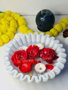 เทียนหินอ่อนลายดอกไม้หรูหราหรูหราหรูหรางานฝีมือหินเต็มรูปแบบสำหรับใช้ทางศาสนากำหนดขนาดเองได้ - Product Image 6